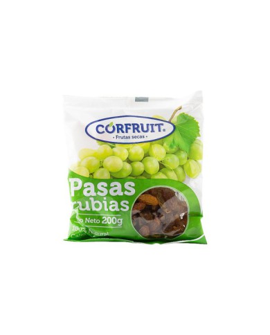 FRUTAS SECAS PASAS RUBIAS CORFRUIT 200 G