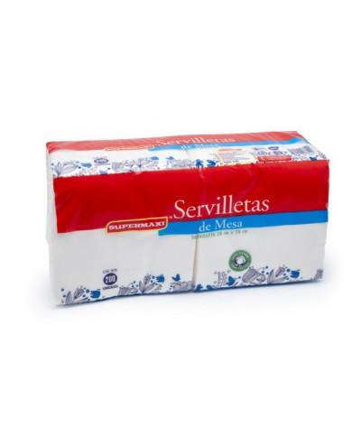 SERVILLETA CLASICA SUPERMAXI (28 CM X 28 CM) (X 200)