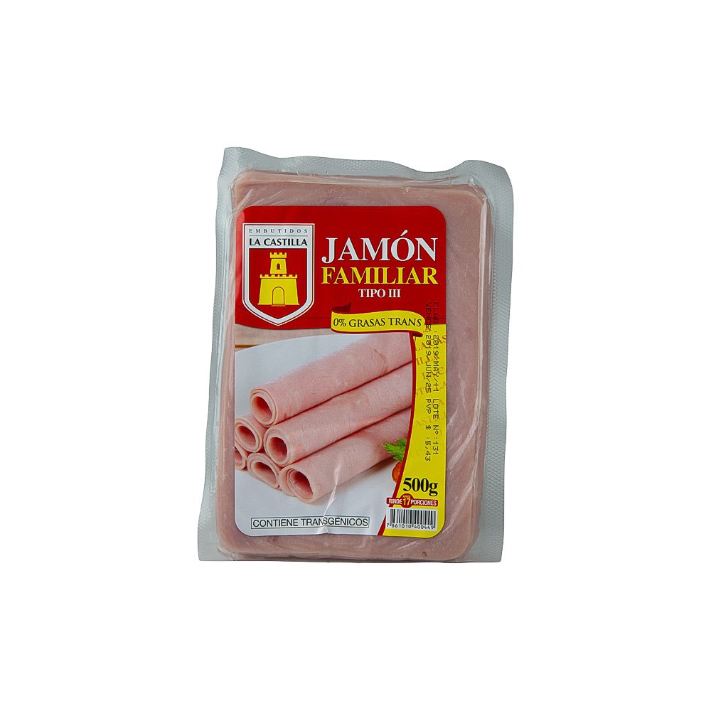 JAMON FAMILIAR TIPO III LA CASTILLA 500 G