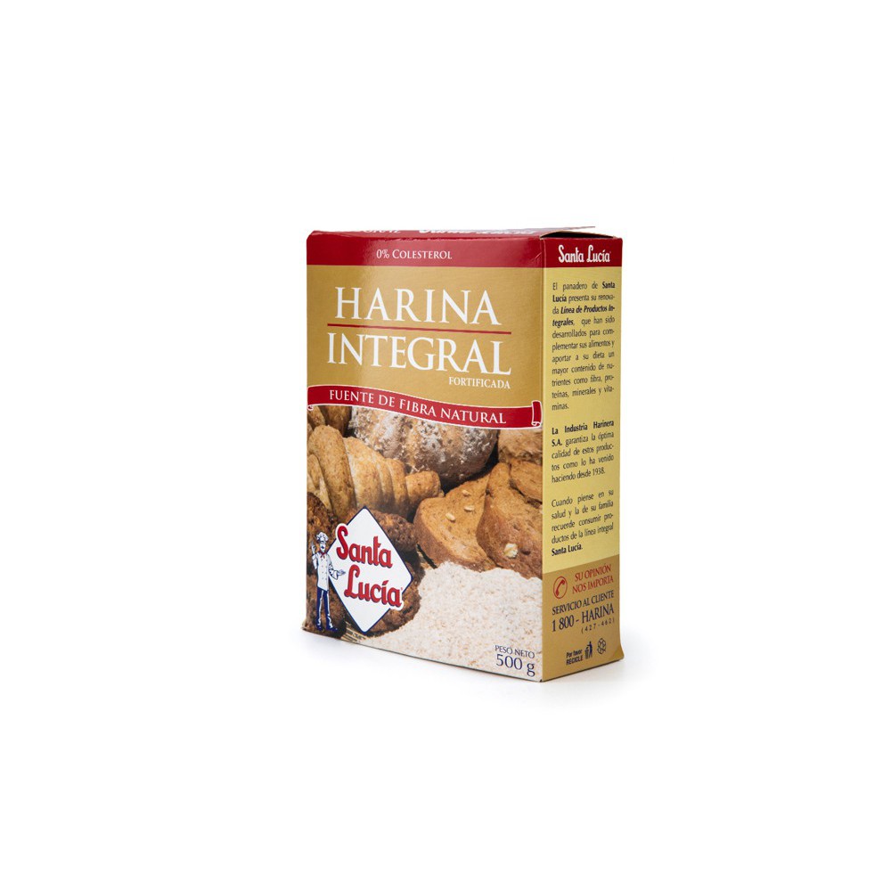 HARINA DE TRIGO FORTIFICADA INTEGRAL SANTA LUCÍA 500 G