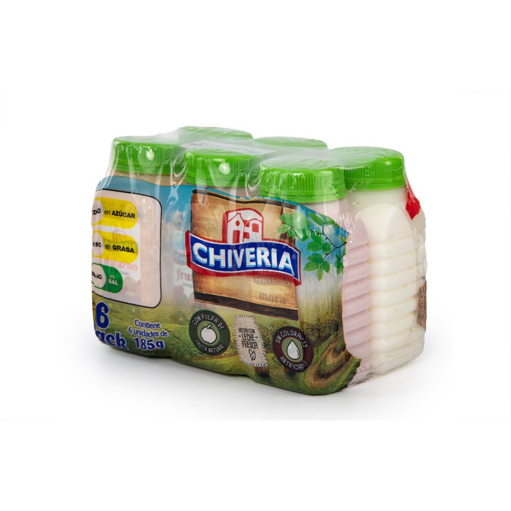 YOGURT SEMIDESCREMADO SURTIDO CHIVERIA PACK (6 X 185 G)