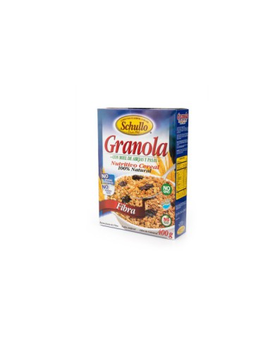 GRANOLA FIBRA MIEL DE ABEJAS Y PASAS SCHULLO 400 G