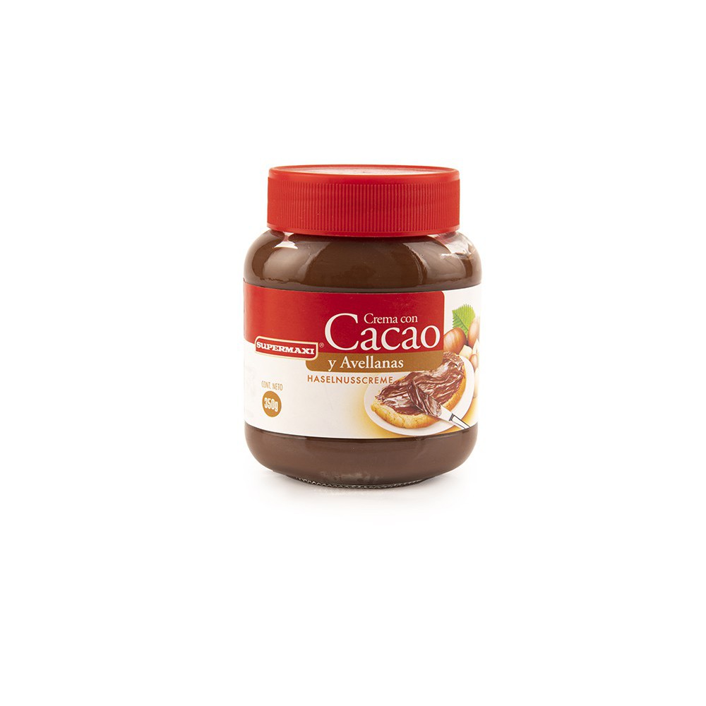 CREMA DE CACAO Y AVELLANAS SUPERMAXI 350 G