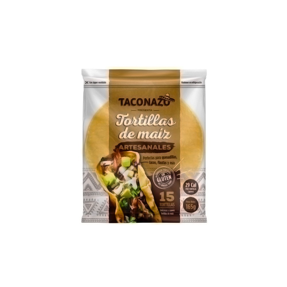 TORTILLAS DE MAÍZ TACONAZO CAJA (5 X 165 G)