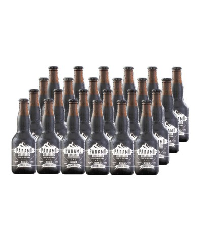 CERVEZA ALEMANA ARTESANAL OATMEAL STOUT NEGRA PÁRAMO BRAUHAUS CAJA (24 X 330 ML)