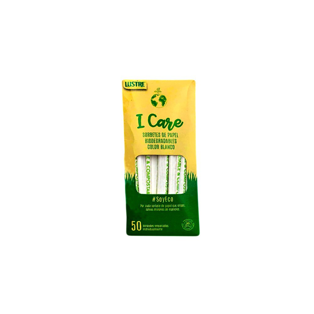 SORBETE PAPEL BIODEGRADABLE BLANCO LUSTRE X 50 UND