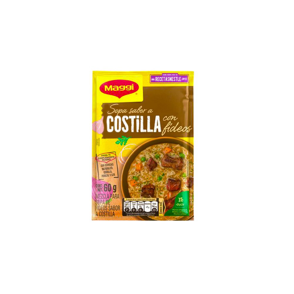 SOPA DE COSTILLA CON FIDEO MAGGI 60 G