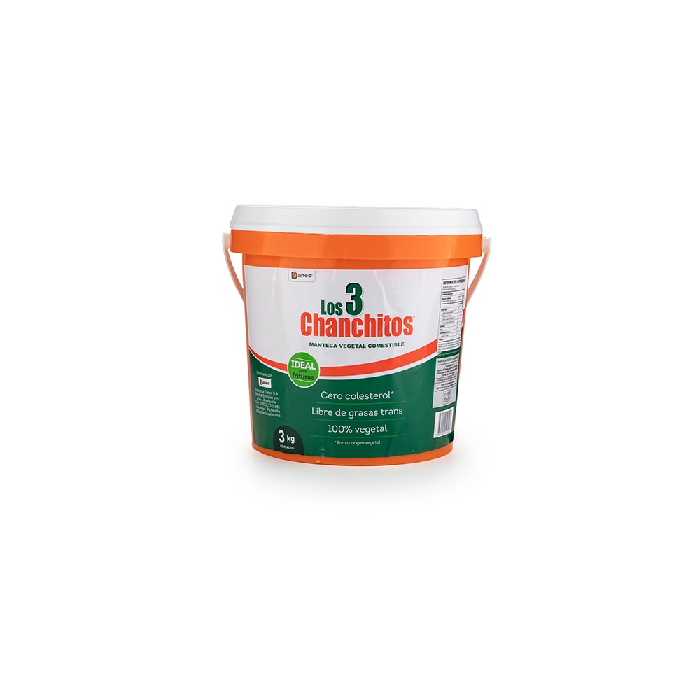 MANTECA VEGETAL 3 CHANCHITOS 3 KG