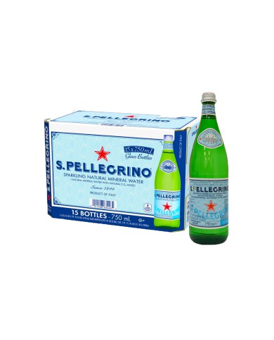 AGUA CON GAS SAN PELLEGRINO CAJA (15 X 750 ML)