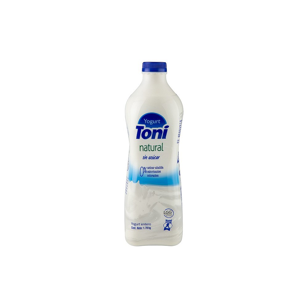 YOGURT ENTERO NATURAL SIN AZUCAR TONI 1.7 KG