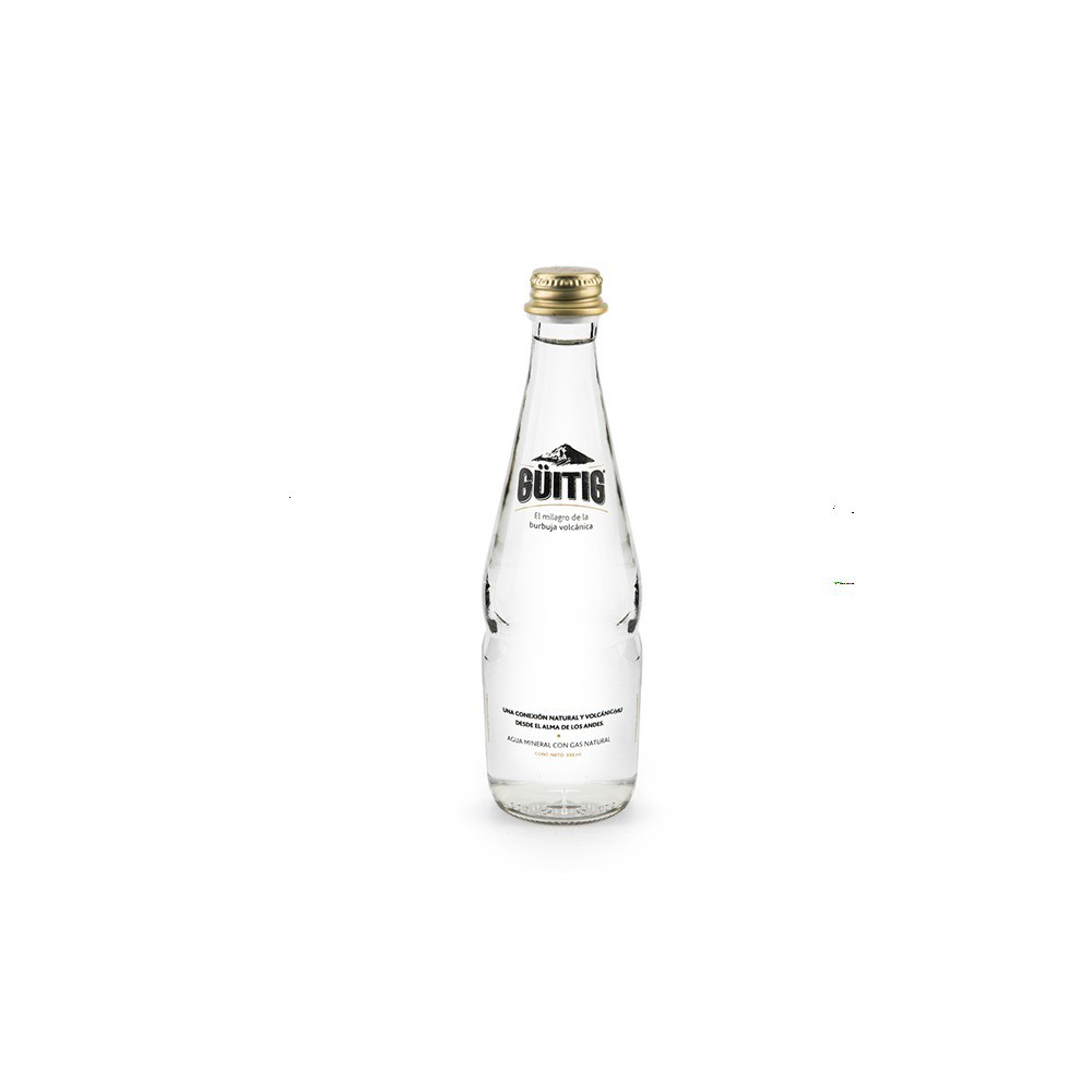 AGUA CON GAS GÜITIG VIDRIO CAJA (24 X 330 ML)