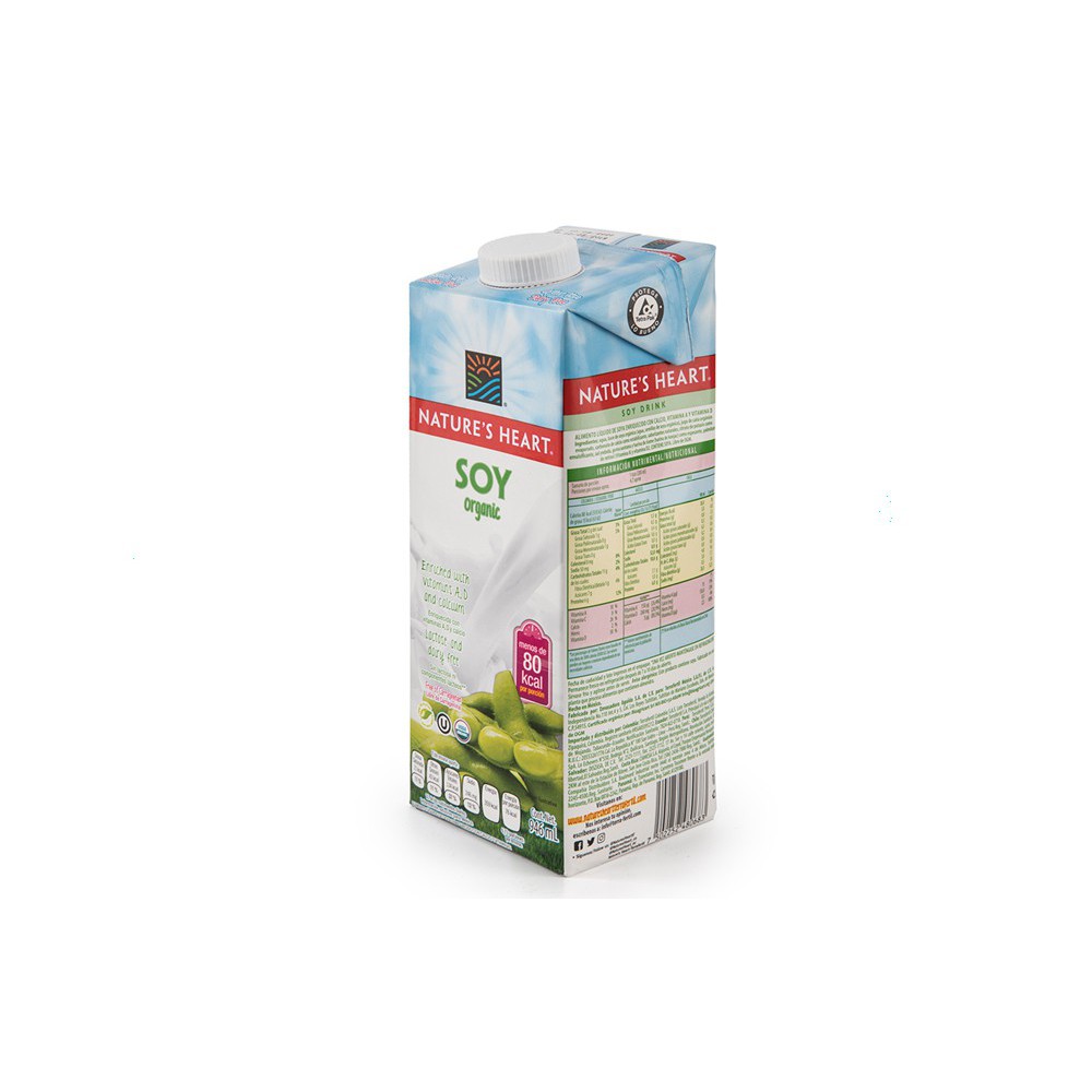 BEBIDA DE SOYA ORGANICO NATURES HEART 946 ML