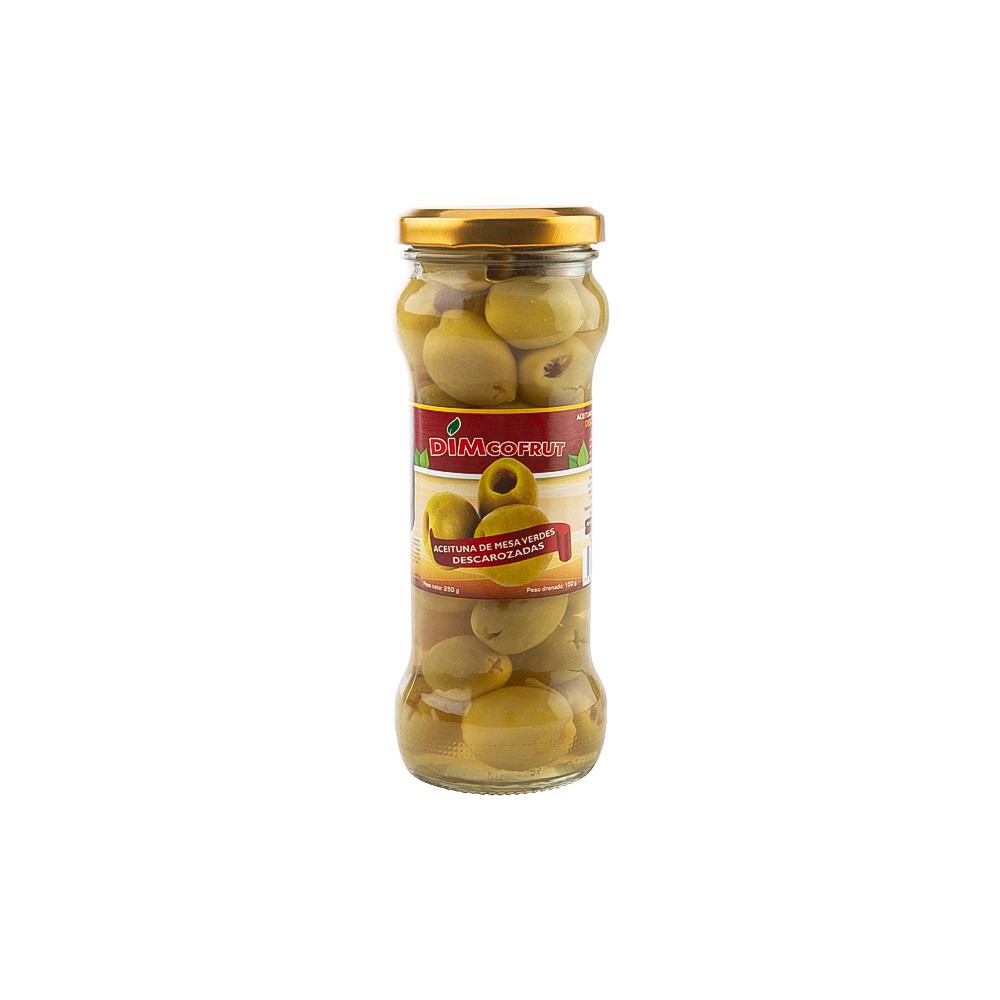 ACEITUNAS VERDES SIN HUESO DIMCOFRUT 250 G