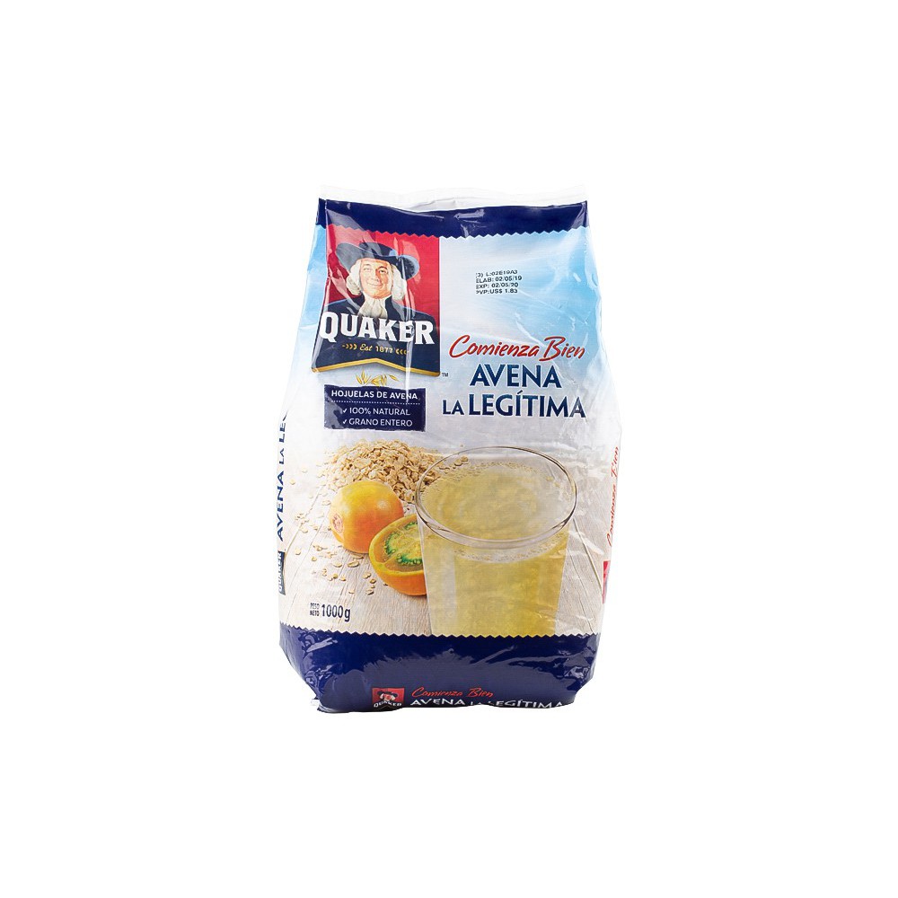 AVENA EN HOJUELAS QUAKER 1 KG