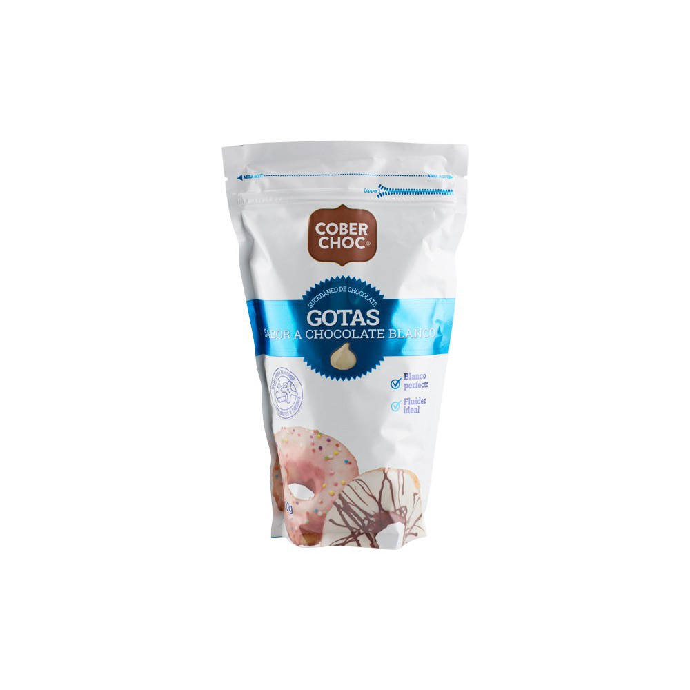 COBERTURA CHOCOLATE BLANCO GOTAS COBERCHOC 500 G