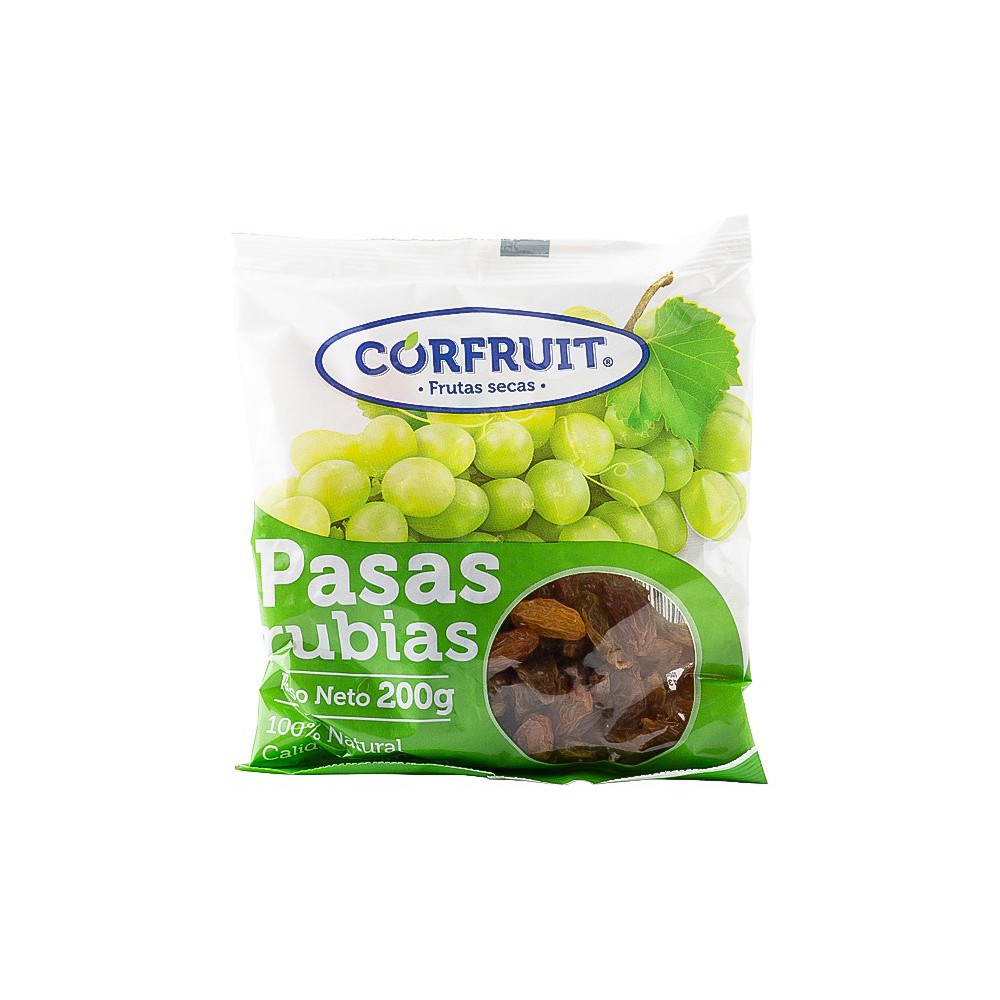 FRUTAS SECAS PASAS RUBIAS CORFRUIT 200 G