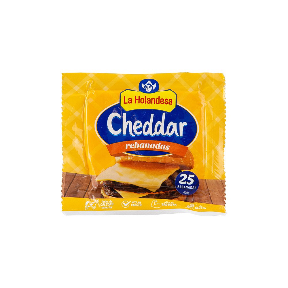 QUESO CHEDDAR REBANADO LA HOLANDESA 400 G