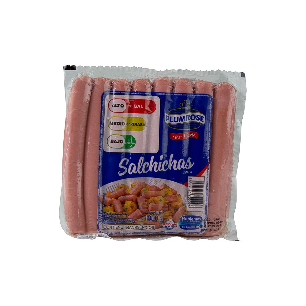 SALCHICHA TIPO II PLUMROSE 1 KG