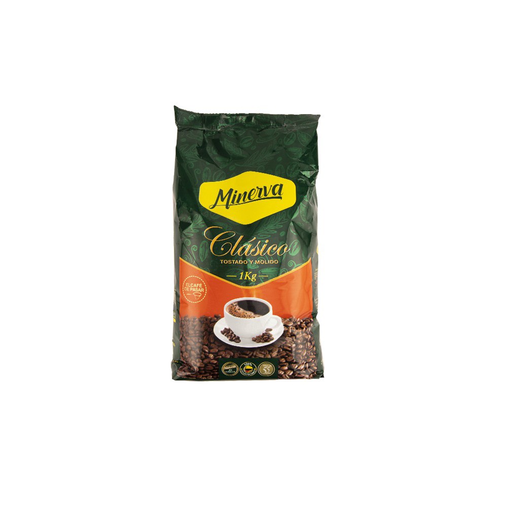 CAFE TOSTADO Y MOLIDO CLASICO MINERVA 1 KG