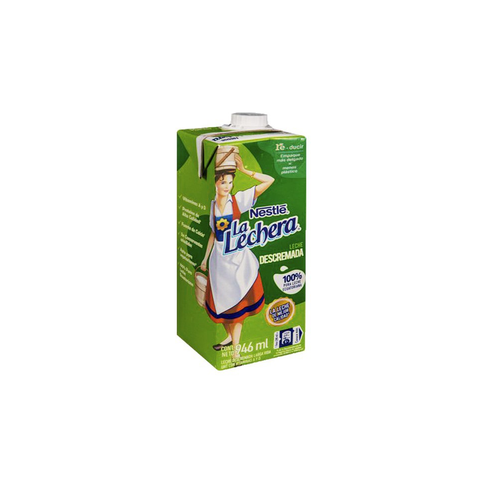 LECHE DESCREMADA LA LECHERA TETRAPACK 946 ML