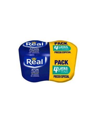 ATUN ACEITE DE GIRASOL REAL ABRE FACIL 640 G (4 X 160 G)