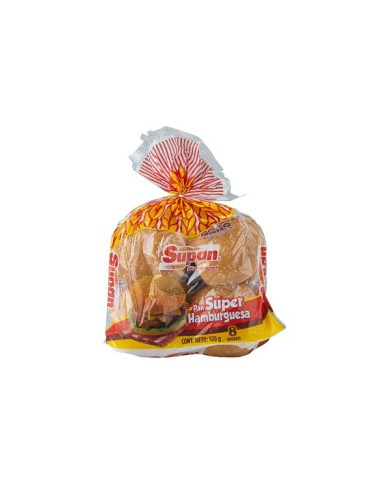 PAN BLANCO HAMBURGUESA SUPER SUPAN CAJA (6 X 520 G)