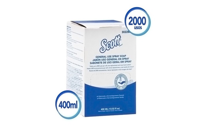 JABON LIQUIDO DE MANOS 2000 USOS SCOTT SPRAY 400 ML