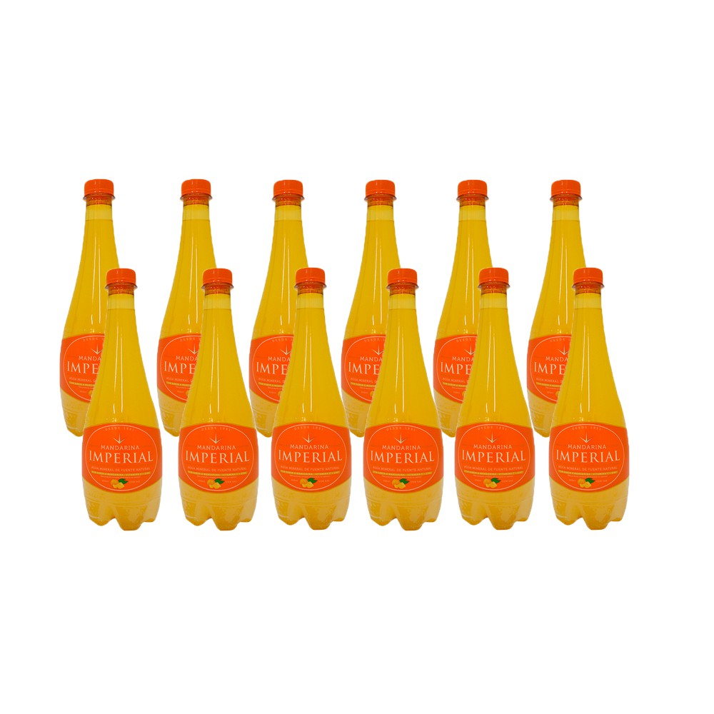 AGUA IMPERIAL MANDARINA PET CON GAS CAJA (12 X 550 ML)