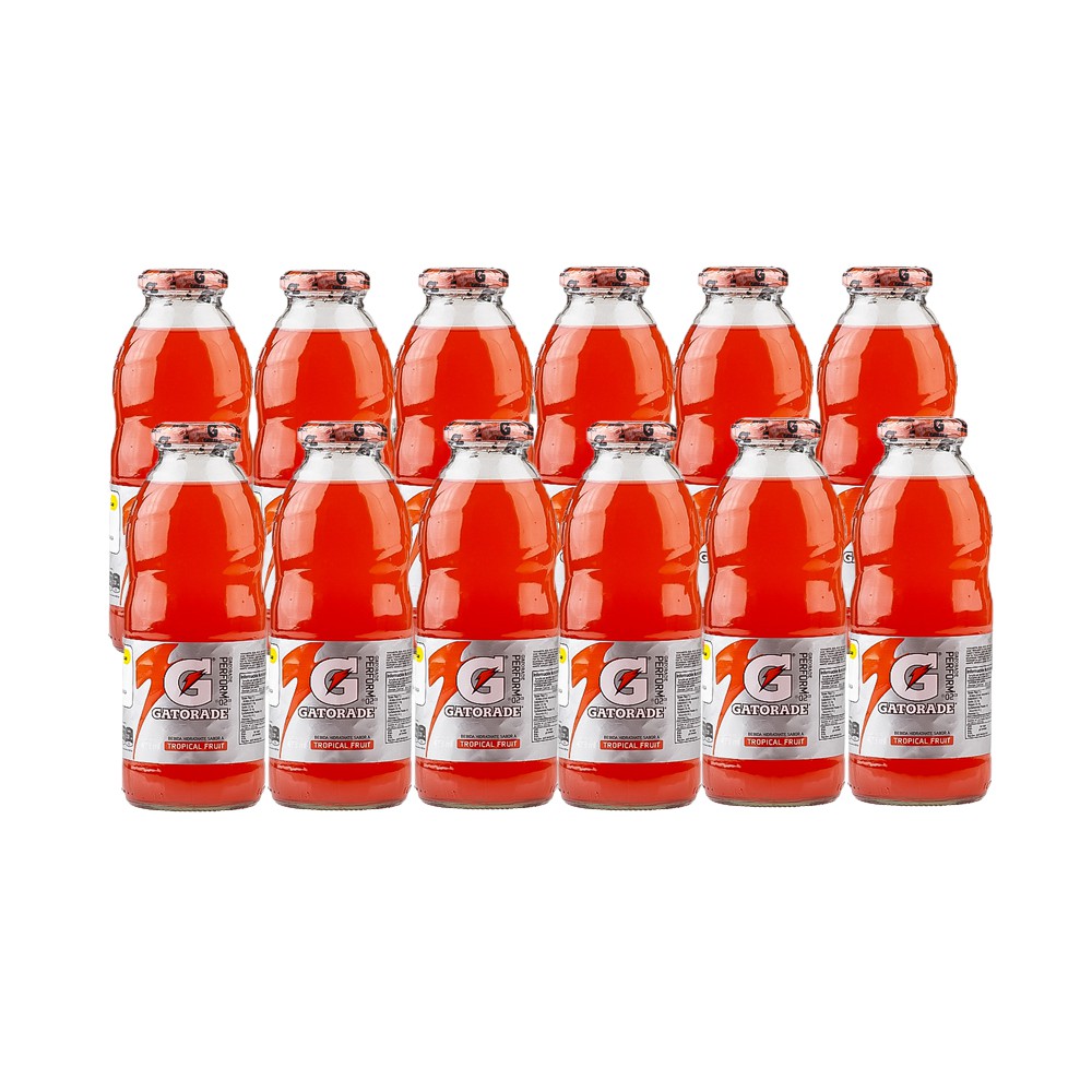 BEBIDA HIDRATANTE FRUTAS TROPICALES VIDRIO GATORADE CAJA (12 X 473 ML)