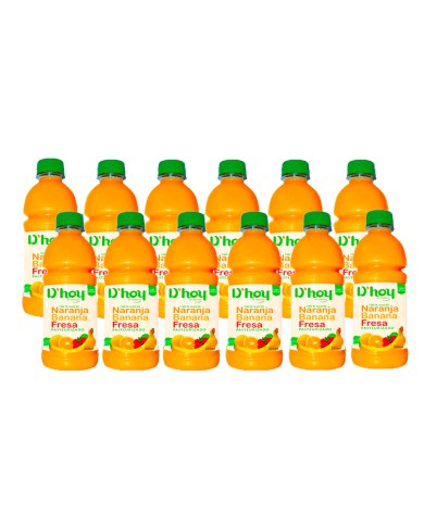 JUGO DE NARANJA/BANANA/FRESA DHOY CAJA (12 X 355 ML)