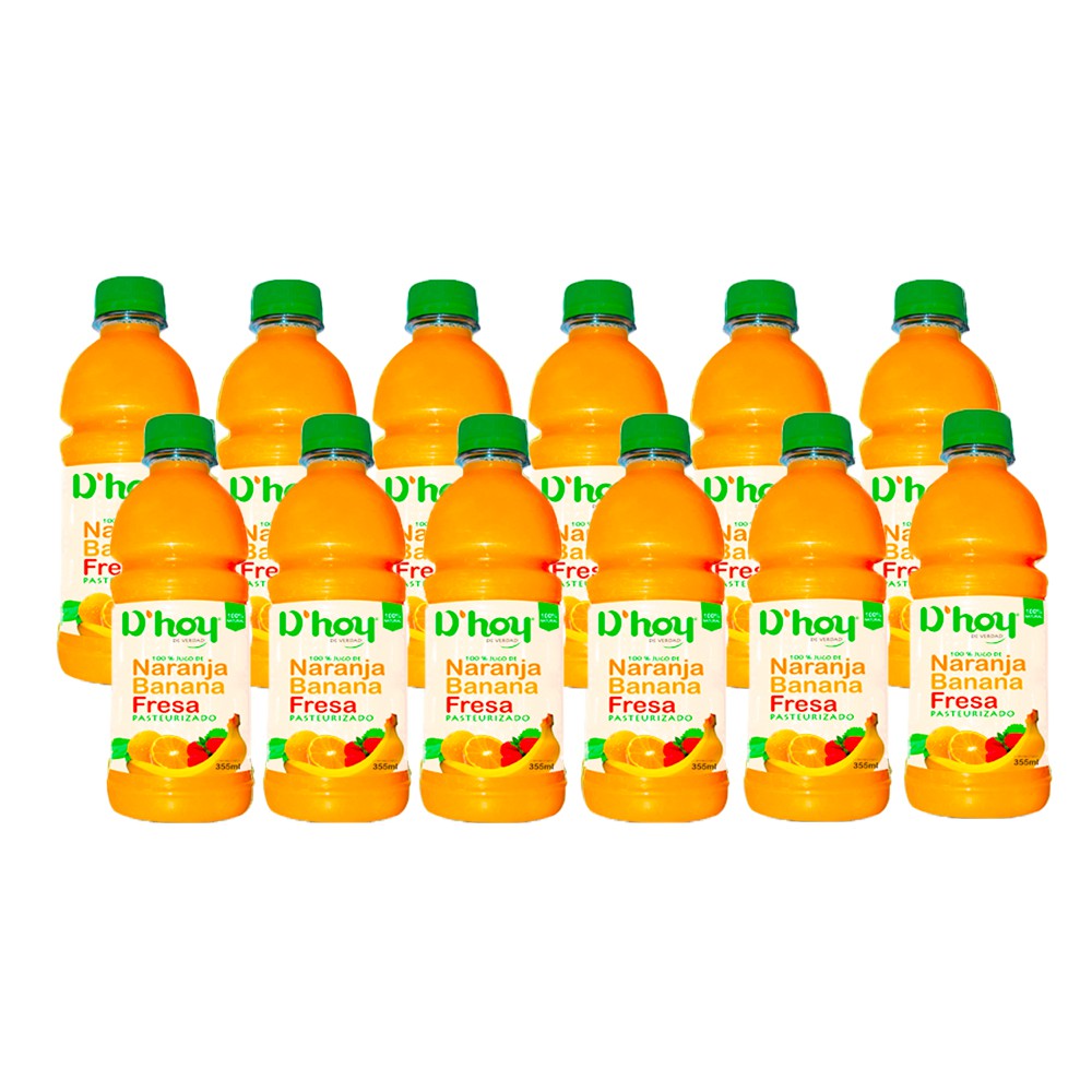 JUGO DE NARANJA/BANANA/FRESA DHOY CAJA (12 X 355 ML)