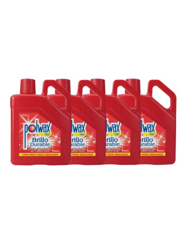 CERA DE PISOS ROJA POLWAX CAJA ( 4 X 3750 ML )