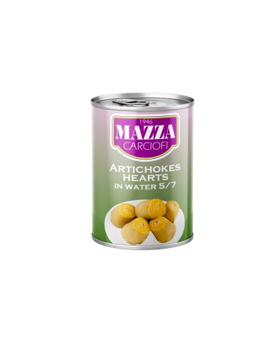 CORAZONES DE ALCACHOFA EN AGUA 5/7 LATA MAZZA 400 G