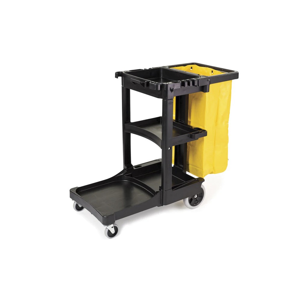 CARRO DE LIMPIEZA C/BOLSA VINIL AMARILLA RUBBERMAID FG617388BLA