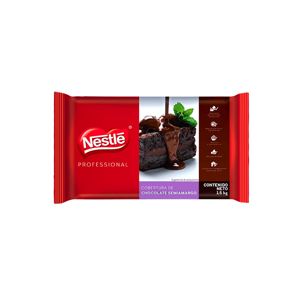 COBERTURA CHOCOLATE SEMIAMARGO NESTLE 1.5 KG