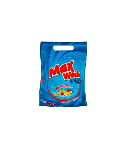 DETERGENTE EN POLVO FLORAL MAX WASH PLUS 5 KG