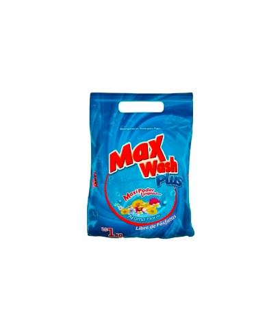 DETERGENTE EN POLVO FLORAL MAX WASH PLUS 1 KG