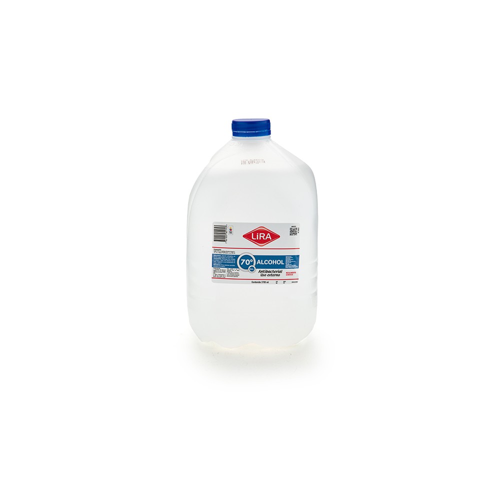 ALCOHOL ANTIBACTERIAL USO EXTERNO LIRA 70° 3785 ML