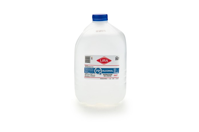 ALCOHOL ANTIBACTERIAL USO EXTERNO LIRA 70° 3785 ML