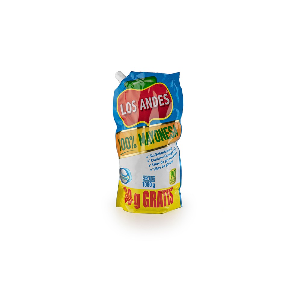 MAYONESA LOS ANDES DOYPACK 900 G