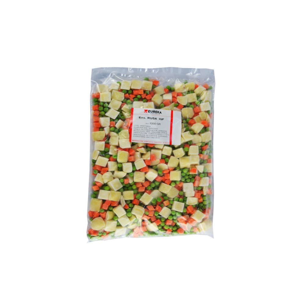 ENSALADA RUSA CONGELADOS IQF EUREKA 1 KG