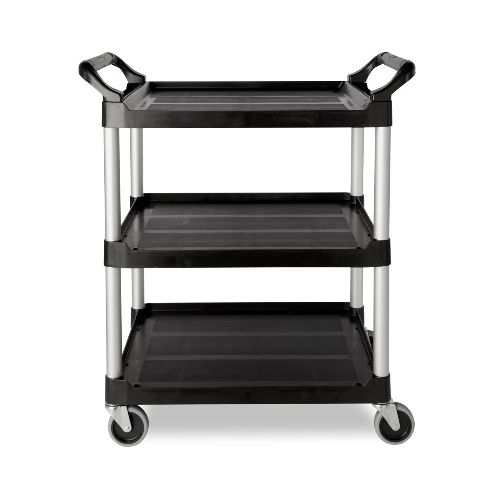 CARRO DE SERVICIO ABIERTO NEGRO RUBBERMAID FG409100BLA