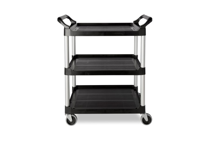 CARRO DE SERVICIO ABIERTO NEGRO RUBBERMAID FG409100BLA