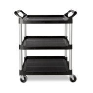 CARRO DE SERVICIO ABIERTO NEGRO RUBBERMAID FG409100BLA