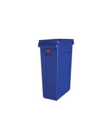 BASURERO PLASTICO SLIM JIM AZUL RUBBERMAID 1956185