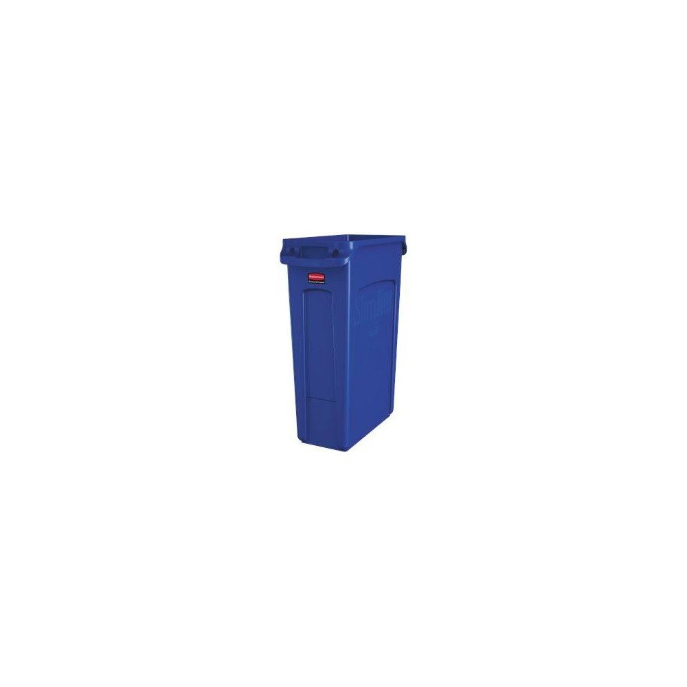 BASURERO PLASTICO SLIM JIM AZUL RUBBERMAID 1956185