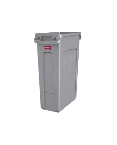 BASURERO SLIM JIM 87L GRIS RUBBERMAID FG354060GRAY