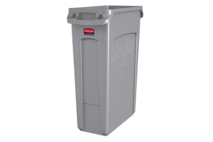 BASURERO SLIM JIM 87L GRIS RUBBERMAID FG354060GRAY