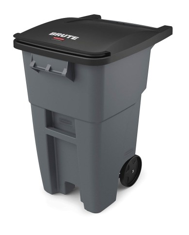 CONTENEDOR PARA BASURA MOVIL BRUTE GRIS 189LT RUBBERMAID FG9W2700GRAY