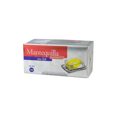 MANTEQUILLA SIN SAL SUPERMAXI 250 G